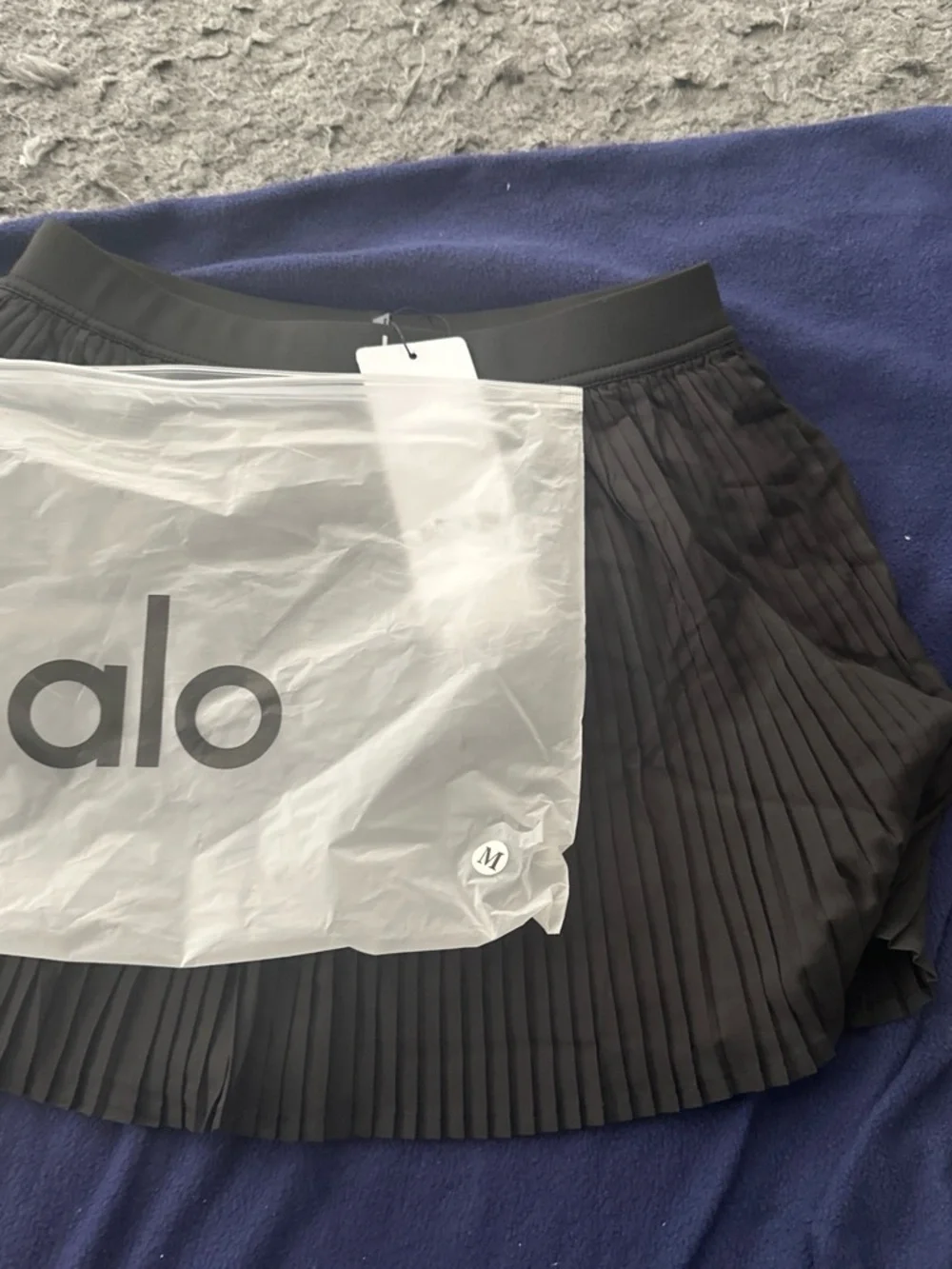ALO Yoga Black Pleated Mini Skirt